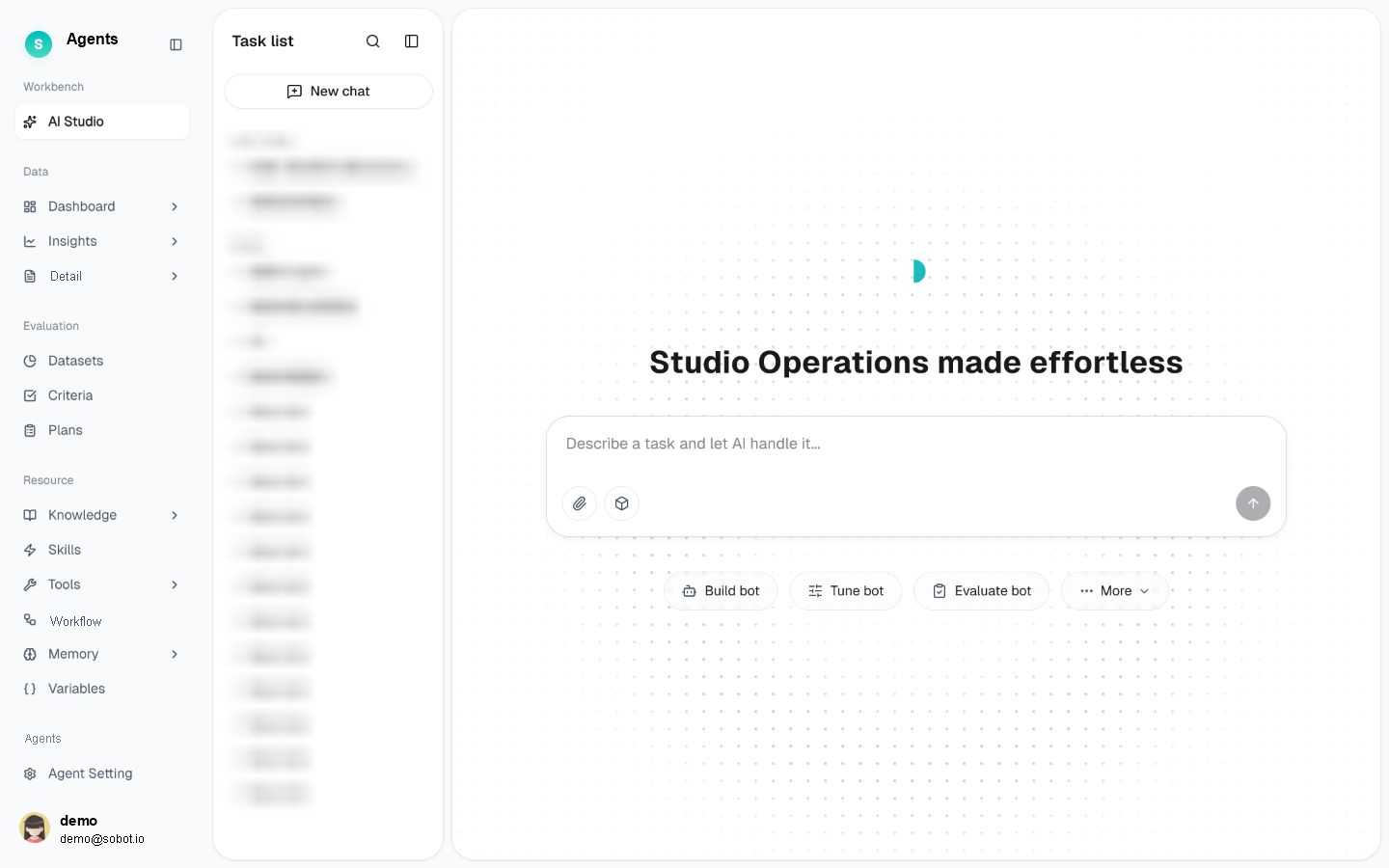 AI Studio home