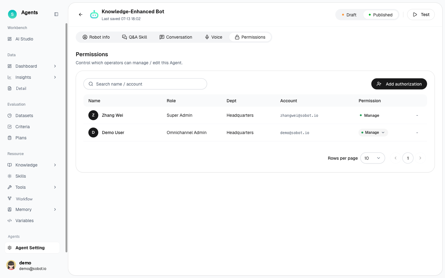 Permission Settings