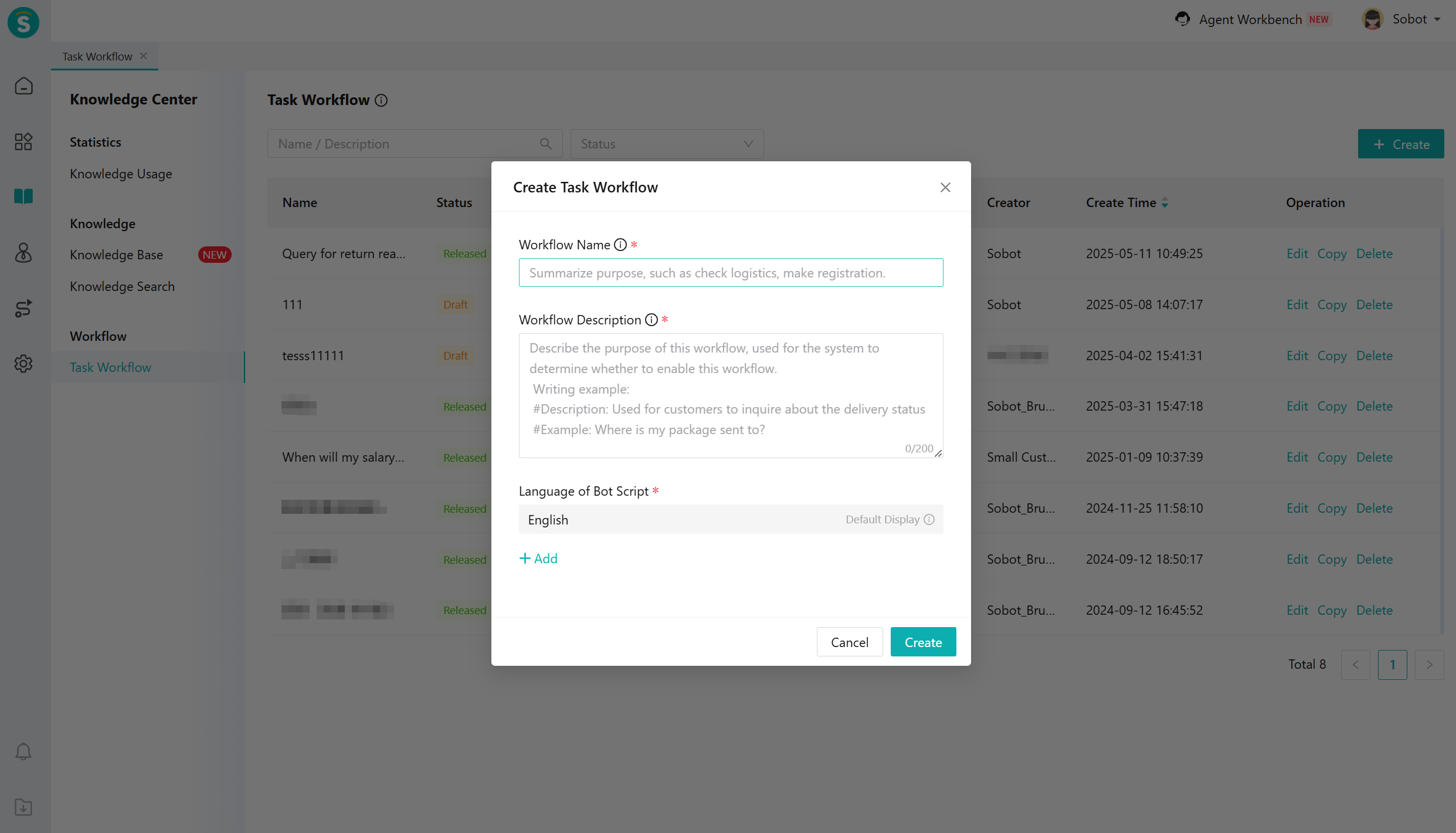 Create Task Workflow Page01