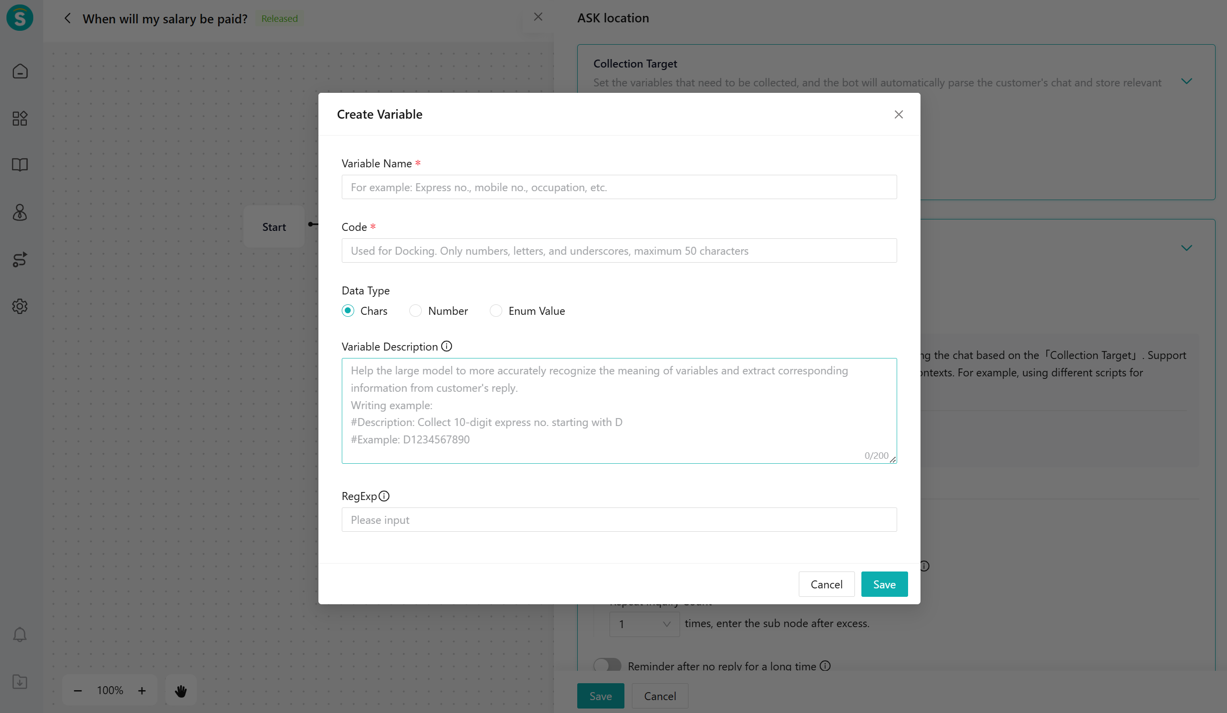 Create Workflow Variable Page03