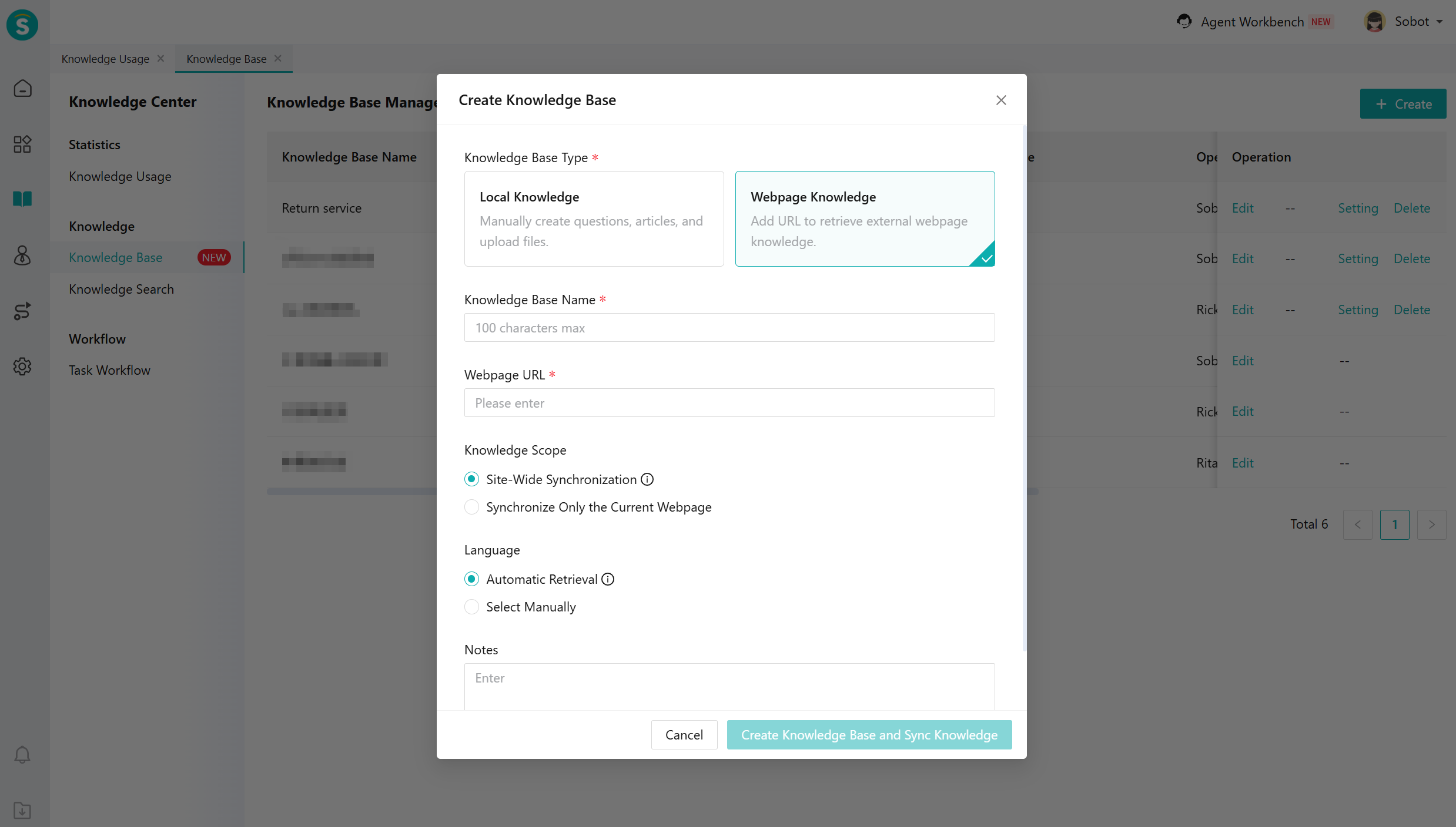 Create a New Web Knowledge Page01
