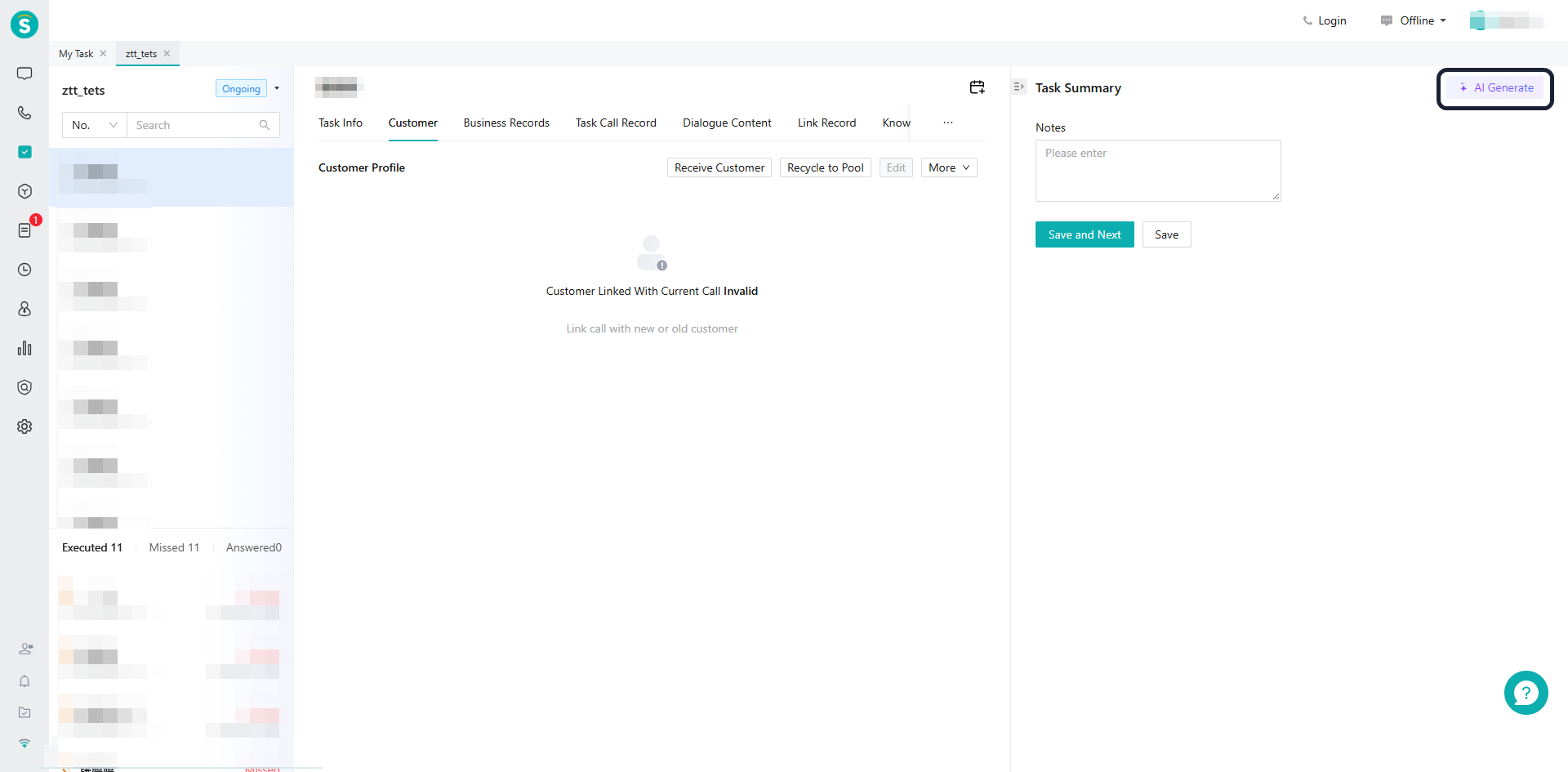 Agent Workbench - task summary - generate with AI