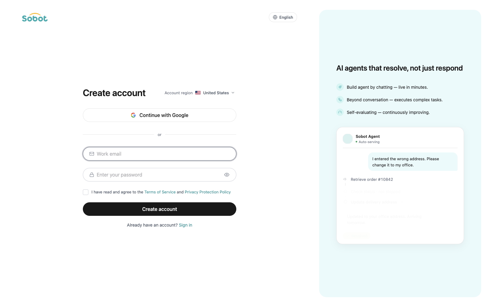 Sign-up and sign-in
